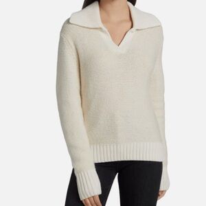 Veronica Beard Spread Collar Brogan Sweater